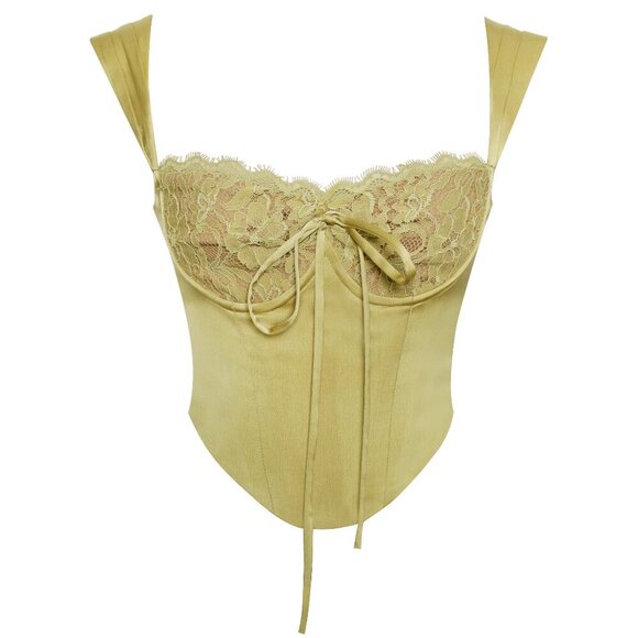 Sahara Lace Satin Corset Top - Picture 4 of 11